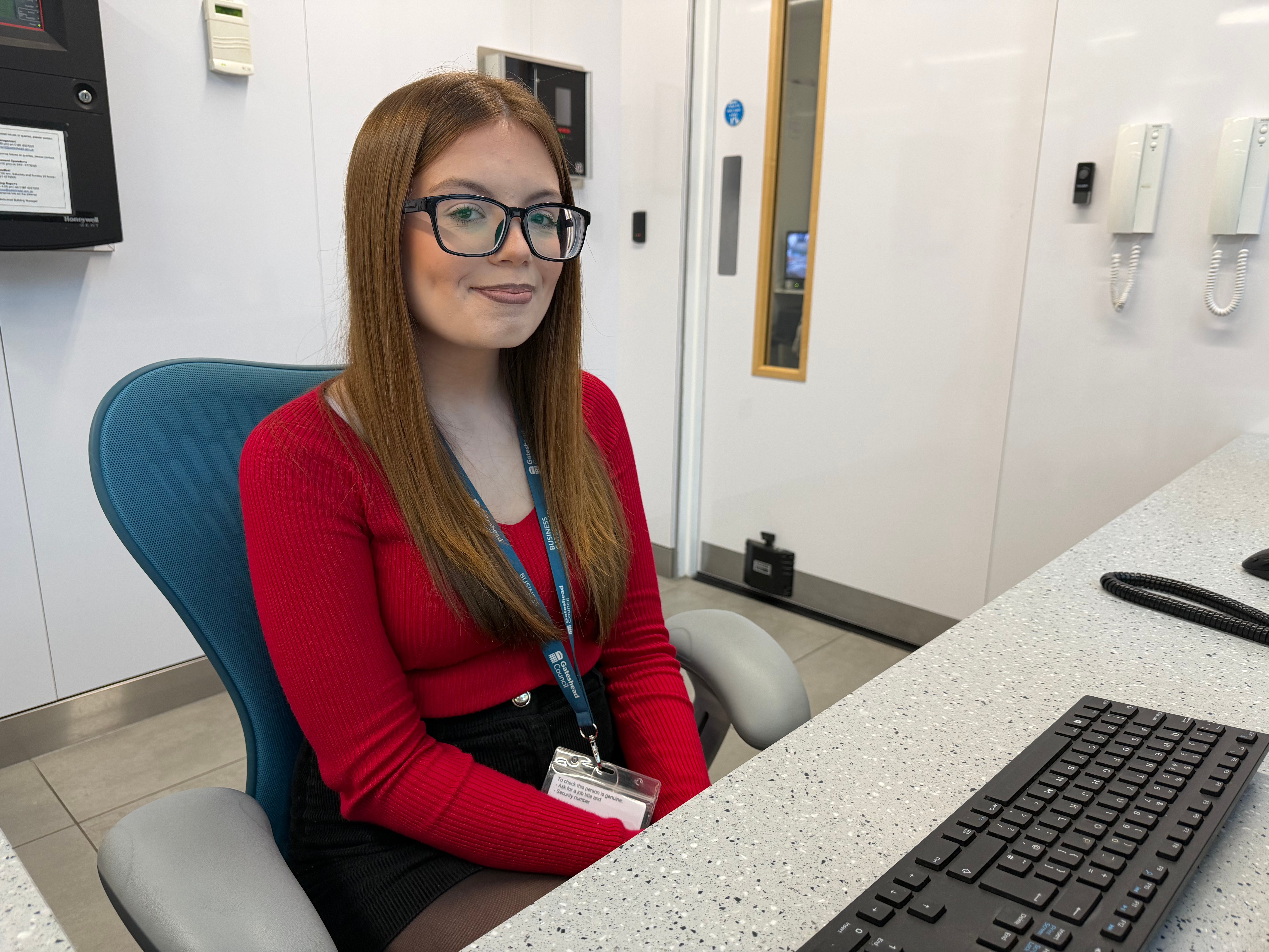 A Young apprentice gaining hands on work experience with a North East employer